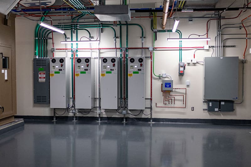Installations of building HVAC Commissioning indoors