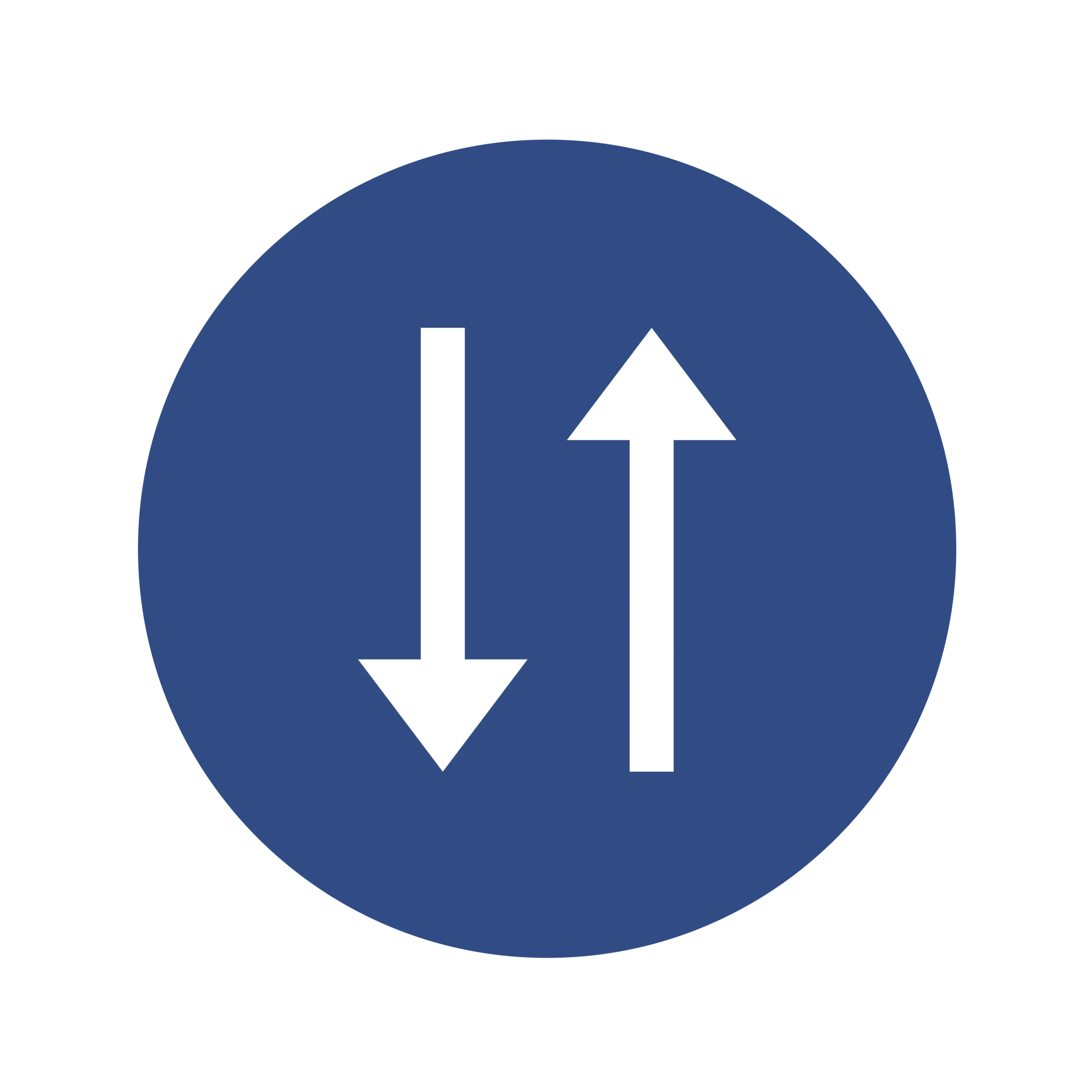 Up and down arrows bidirectional icon