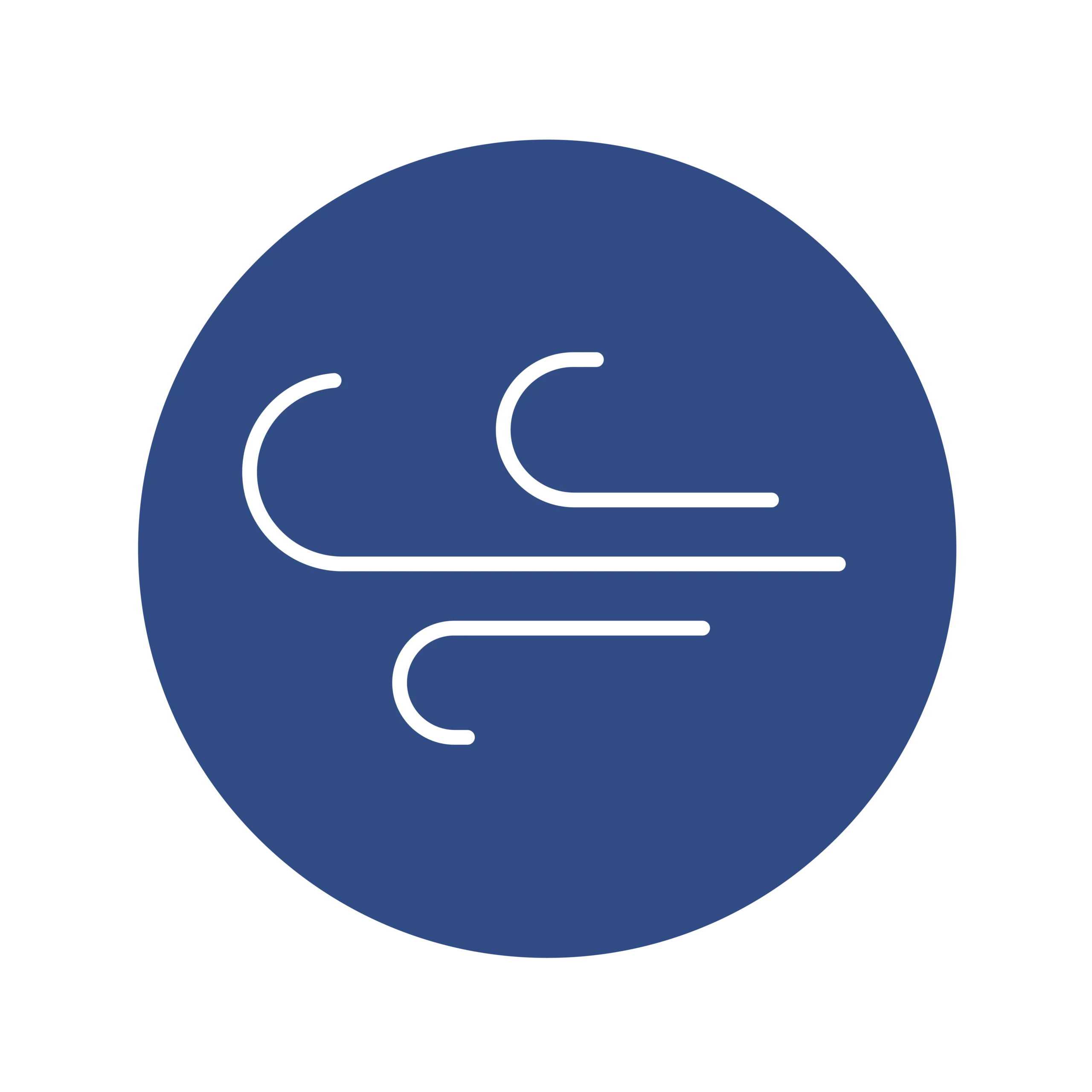 Wind airflow lines icon